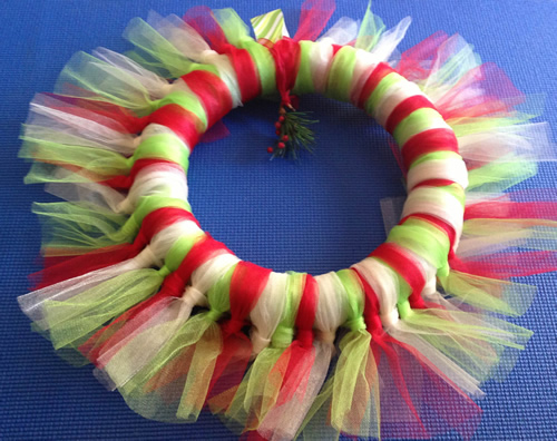 how to make tulle wreath