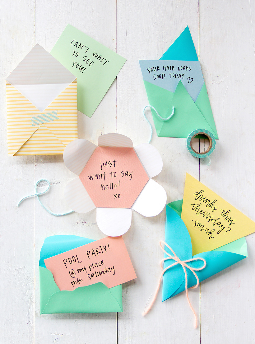 Camille Styles DIY Fold-Your-Own Geometric Envelopes
