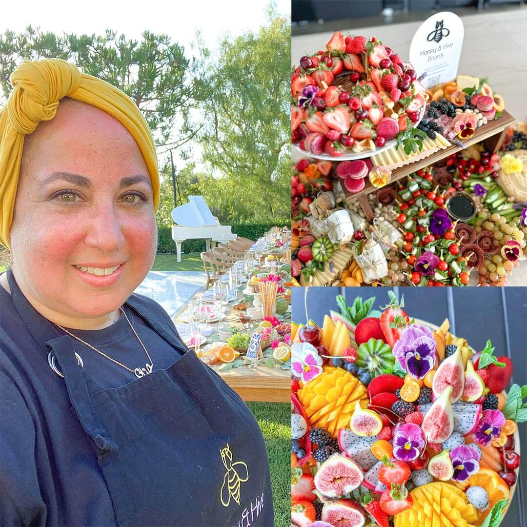 Owner of Honey and Hive Boards with her creations