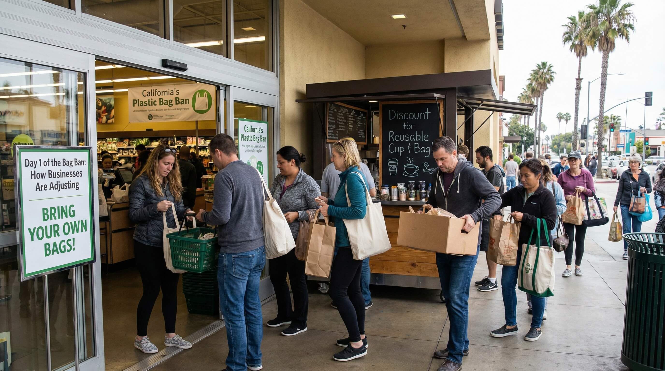 Day 1 of the Bag Ban: How Businesses Are Adjusting